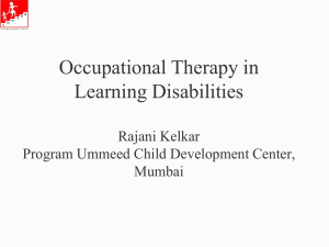 Occupational therapy in LD TLDF 10