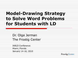 Model-Drawing Strategy to Solve Word Problems for Students with LD