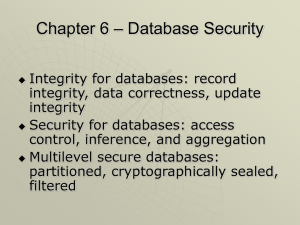 Chapter 6 - Database Security