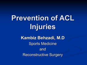 Prevention of ACL Injuries