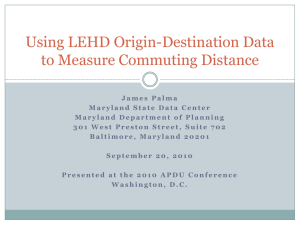 Using LEHD Origin-Destination Data to Measure Commuting Distance