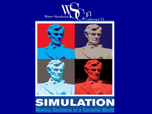 WSC 2013 Final Report - Winter Simulation Conference