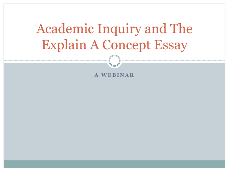 research based inquiry essay examples