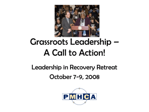 Grassroots Leadership – A Call to Action!