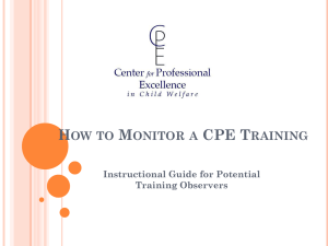 How to Monitor a Training - University of New Hampshire