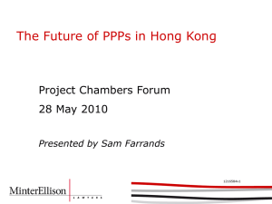 The Future of PPPs in Hong Kong
