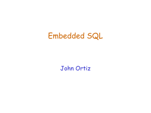 Embedded SQL