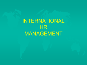 INTERNATIONAL HR MANAGEMENT