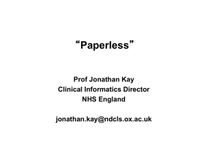 Jonathan Kay Presentation - Healthcare Conferences UK
