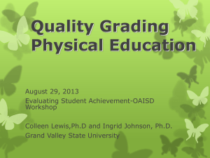 Quality Grading Physical Education
