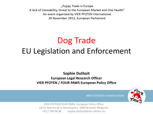 Dog Trade EU Legislation and Enforcement