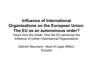 Influence of International Organisations on the European Union: The