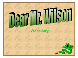 Dear Mr. Winston