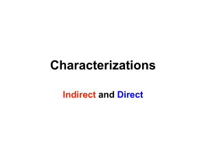 characterizations-lesson