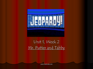 Week 2: Mr. Putter and Tabby jeopardy