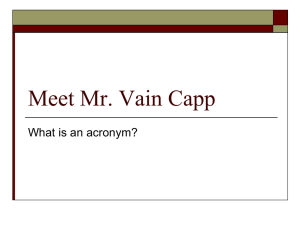 Meet Mr. Vain Capp