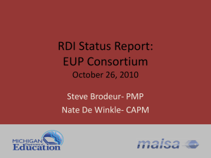EUP Status Report