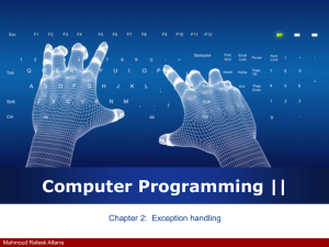 Exception handling