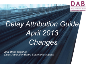 Delay Attribution Guide April 2011 Changes