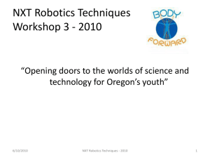 NXT Robotics Techniques Workshop 3 - 2010
