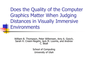 Does the Quality of the Computer Graphics Matter When Judging