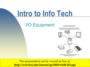 Input & Output Equipment