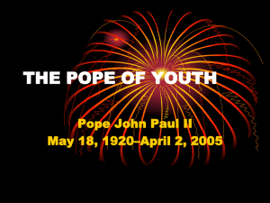 THE POPE OF YOUTH