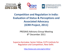 Competition and Regulation in India