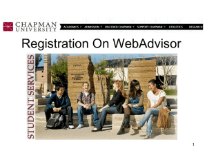 WebAdvisor Registration Tutorial