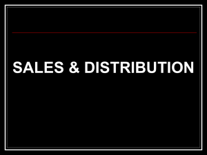 Sales &Distribution