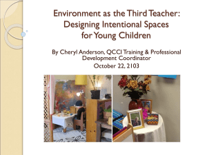Environment as the Third Teacher: Designing Intentional Spaces for