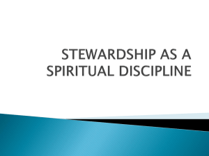 stewardship as a spiritual discipline