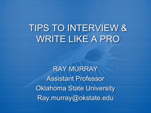 Tips to Interview & Write Like a Pro