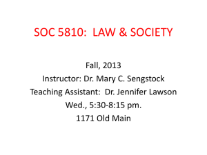 SOC 5810: LAW & SOCIETY