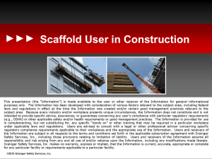 Scaffold User in Construction