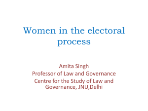 Women in the electoral process JNU