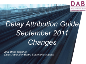 Delay Attribution Guide April 2011 Changes