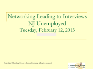 2013-2-12 Networking Leading to Interviews