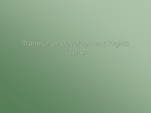 Transfer of Development Rights (TDR)