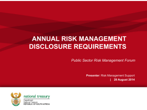 Annual RM Disclosure Requirements 28 Aug