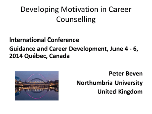 Motivational Interviewing and Career Counselling Presentation by
