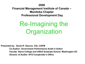 Re-Imagining the Audit Organization