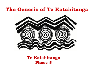 1 Introduction to Te Kotahitanga