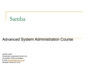 Samba - UDSM ICT Services - University of Dar es salaam