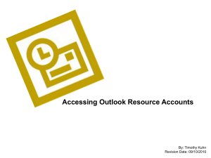 What is an Outlook Resource Account