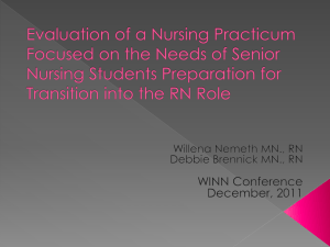 Nursing Practicum Research Study - WINN-NTF