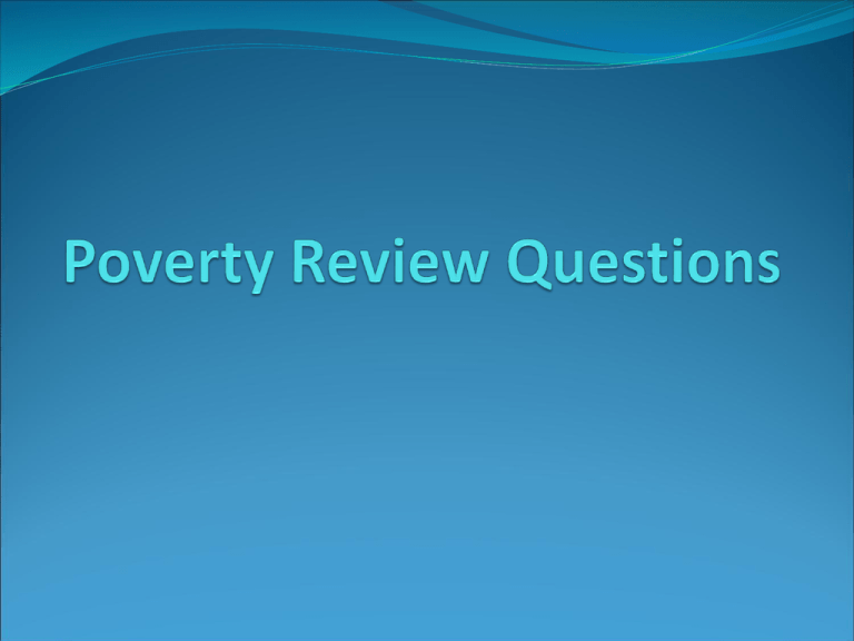 good research questions about poverty