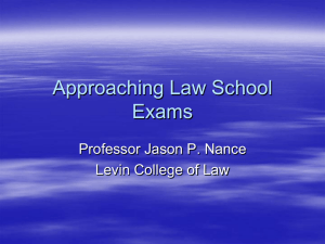 Approaching Law School Exams