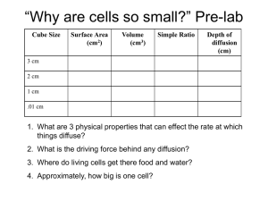 “Why are cells so small?” Pre-lab