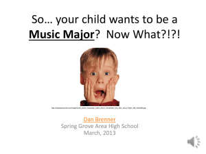 So… your child wants to be a Music Major?